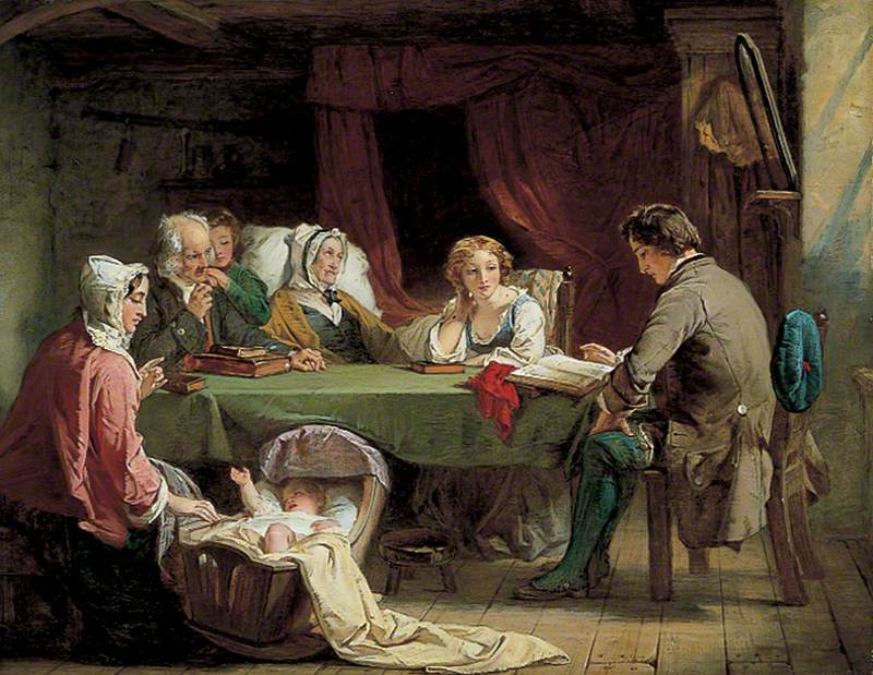 Family reading and sharing time together