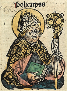 A German representation of Polycarp appearing in the Nuermberg Chronicle.