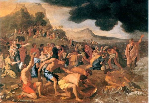 Israelites crossing the Red Sea.
